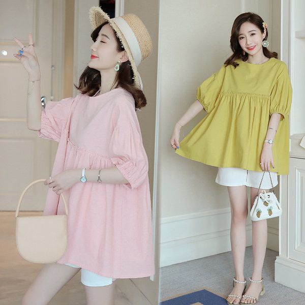 Широк модел блуза за бременни