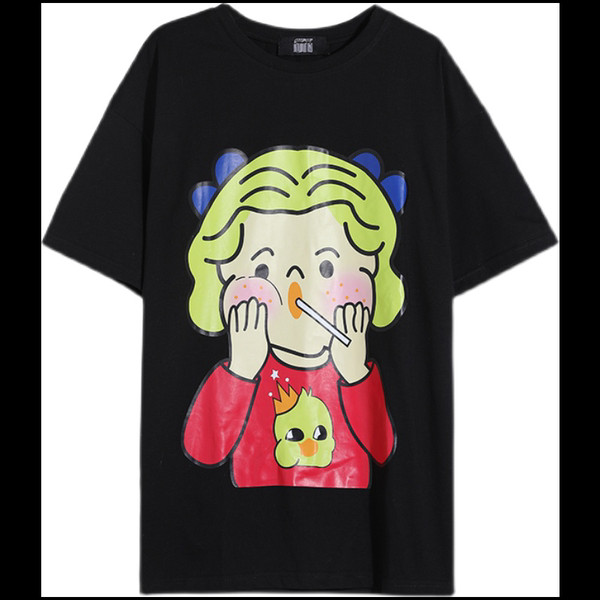 Дамска тениска с цветна  щампа за бременни