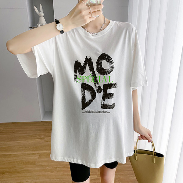 Нов модел дамска тениска с щампа за бременни