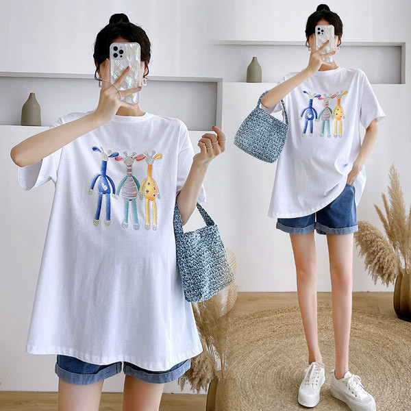 Нов модел тениска за бременни с овално деколте