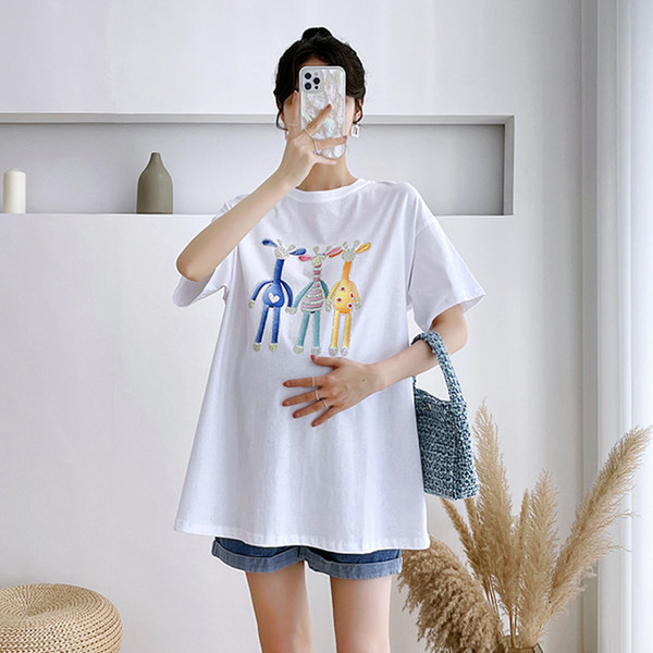 Нов модел тениска за бременни с овално деколте