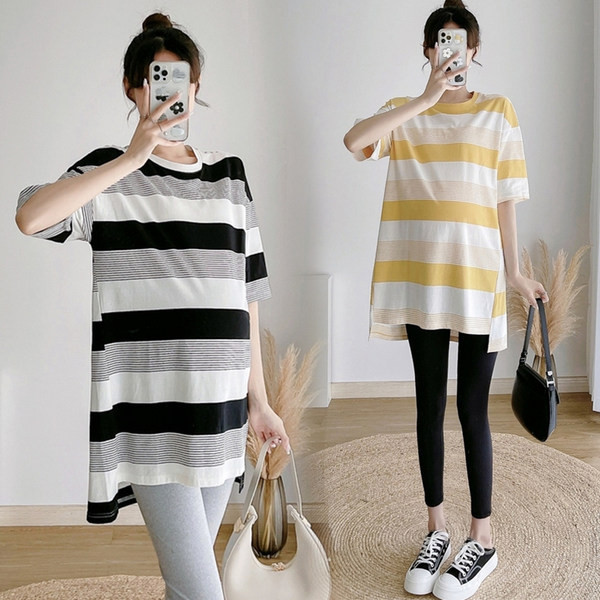 Раирана дамска блуза за бременни 