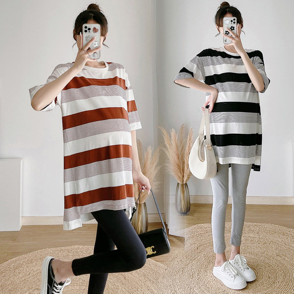 Раирана дамска блуза за бременни 