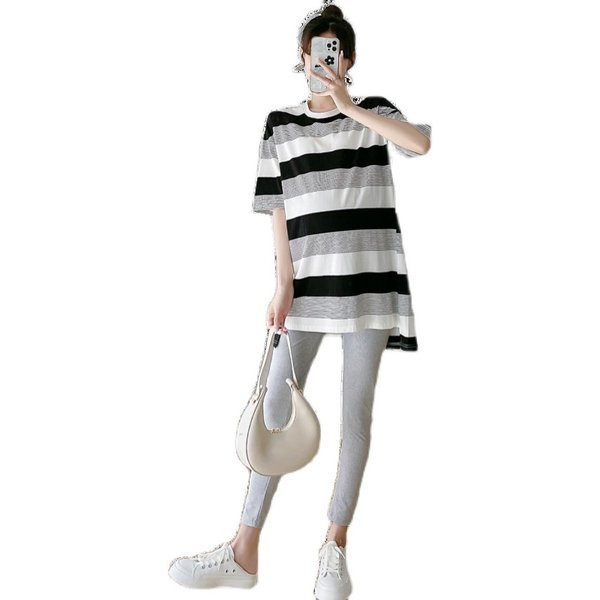 Раирана дамска блуза за бременни 