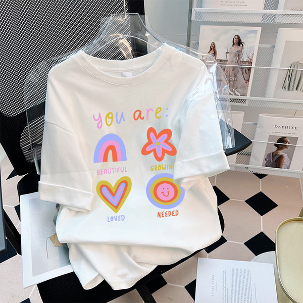 Pregnant women`s summer clothes in summer cotton cotton pregnant women short -sleeved T -shirt new models of fashion loose large size half -sleeve mid -length