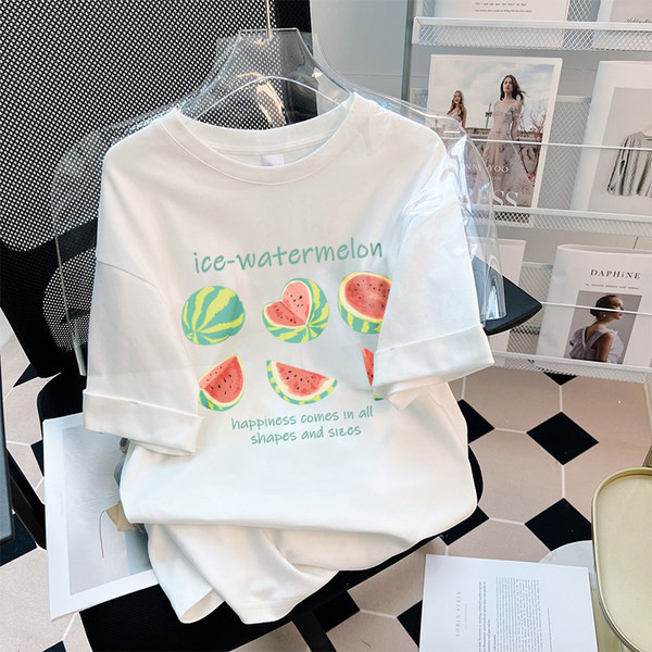 Pregnant women`s summer clothes in summer cotton cotton pregnant women short -sleeved T -shirt new models of fashion loose large size half -sleeve mid -length