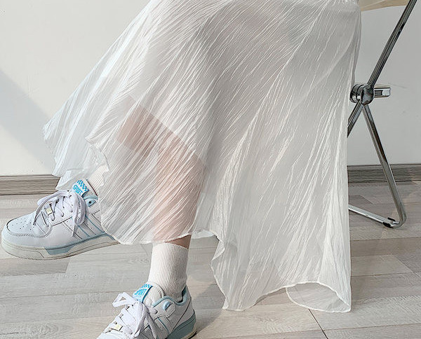 Дълга пола с подплата и висока талия за бременни