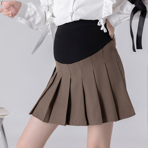 Къса плисирана пола за бременни