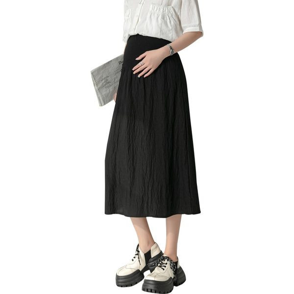 Дълга пола с висока талия за бременни