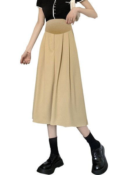 Модерна дамска пола с висока талия за бременни