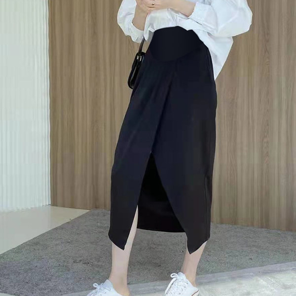 Дамска ежедневна шифонена пола с цепка подходяща за бременни