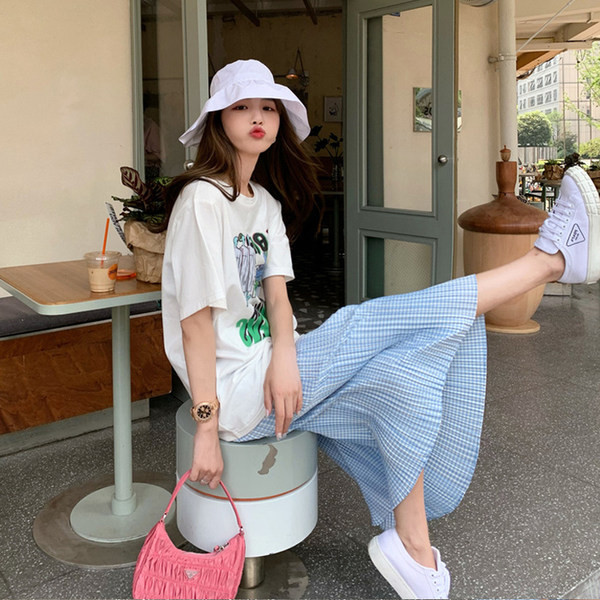 Дълга  разкроена пола за бременни