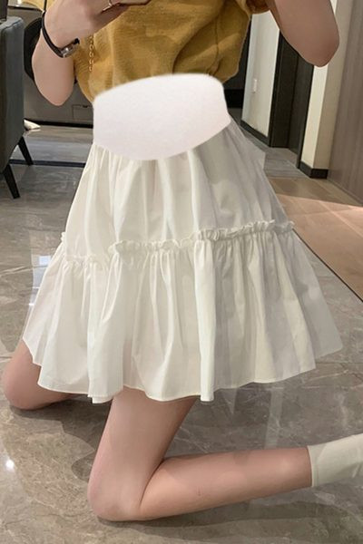 Къса  разкроена пола за бременни 