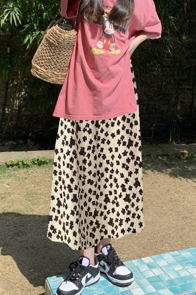 Модерна дамска пола с животински принт