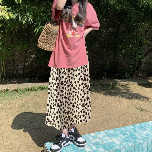 Модерна дамска пола с животински принт