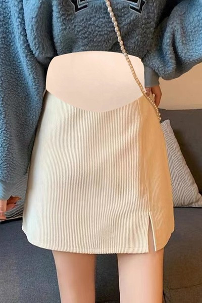 Модерна дамска пола с цепка за бременни