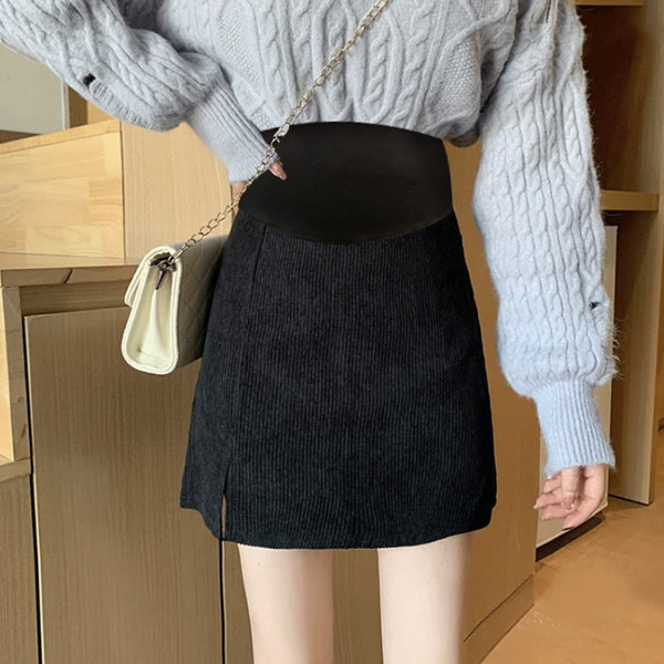 Модерна дамска пола с цепка за бременни