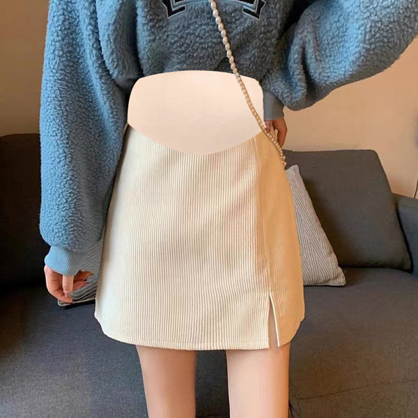 Модерна дамска пола с цепка за бременни