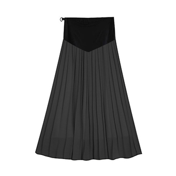 Лятна пола с висока талия за бременни жени-плисирана 