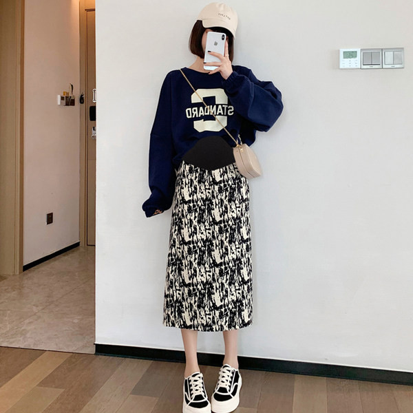 Нов модел дамска пола с шарка за бременни