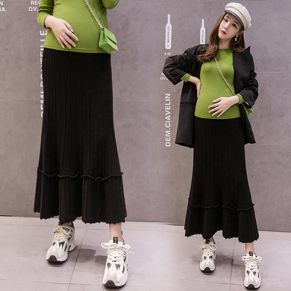 Дамска пола с висока талия за бременни