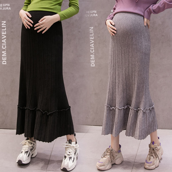 Дамска пола с висока талия за бременни