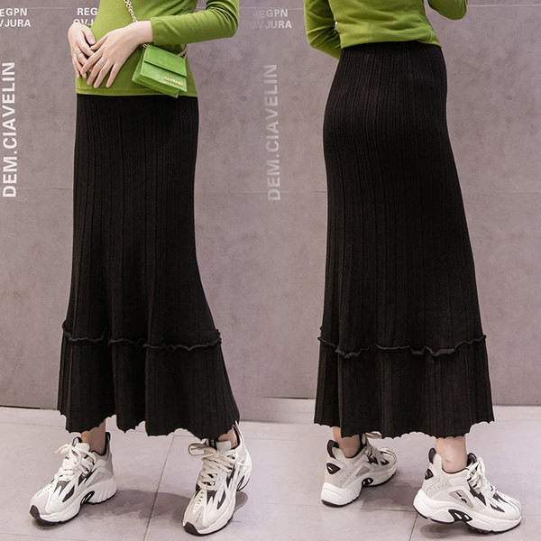 Дамска пола с висока талия за бременни