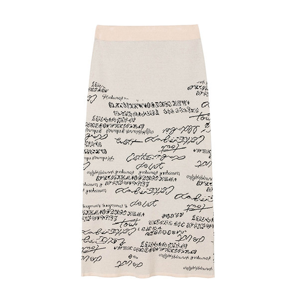 Ежедневна дамска пола с надпис 