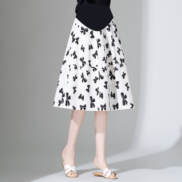 Ежедневна пола от шифон с висока талия за бременни жени