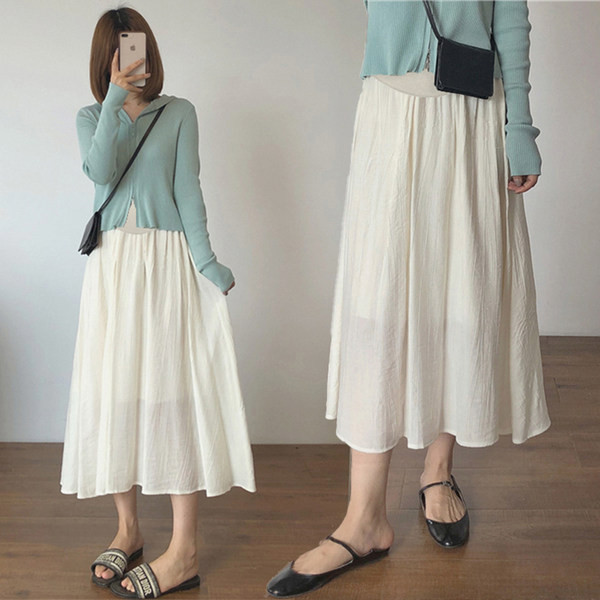 Лятна разкроена пола с подплата за бременни жени