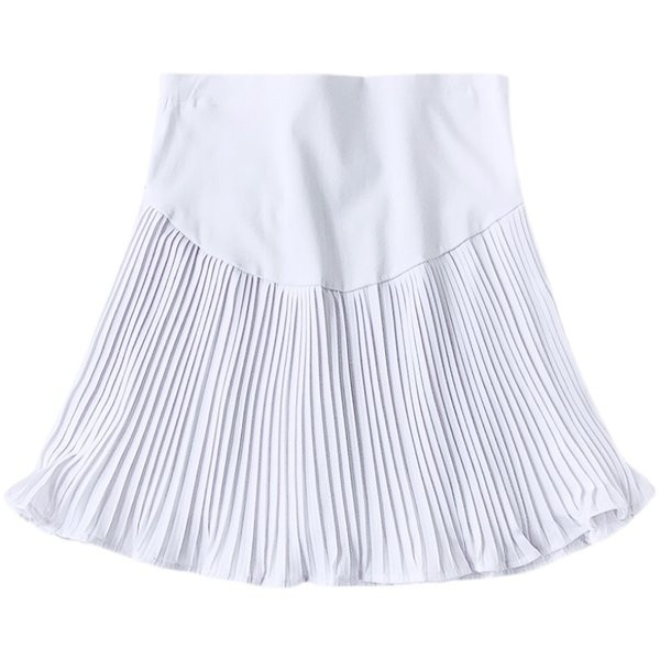 Дамска плисирана пола с висока талия за бременни