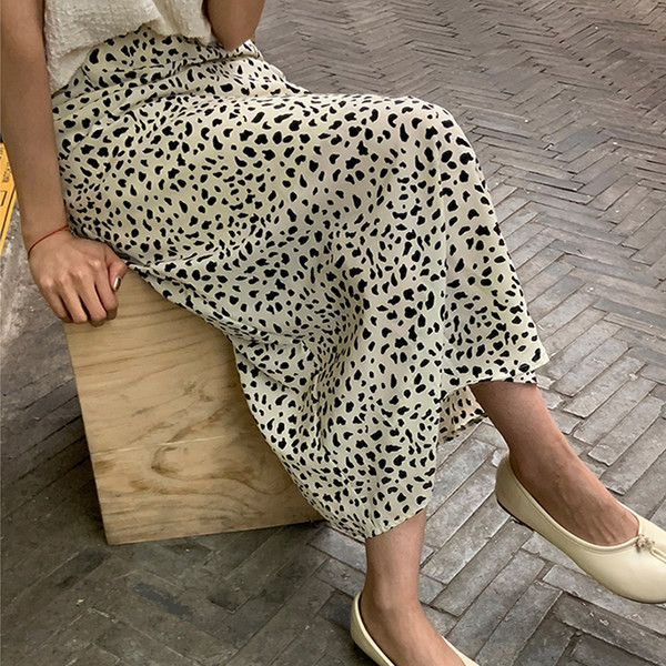 Ежедневна пола с леопардов принт за бременни