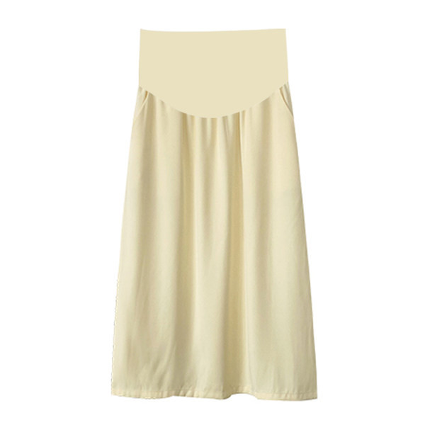 Ежедневна пола с ластик на талията и цепка за бременни