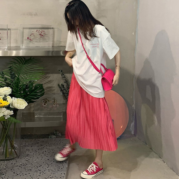 Ежедневна плисирана пола за бременни