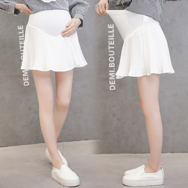 Къса плисирана пола  за  бременни