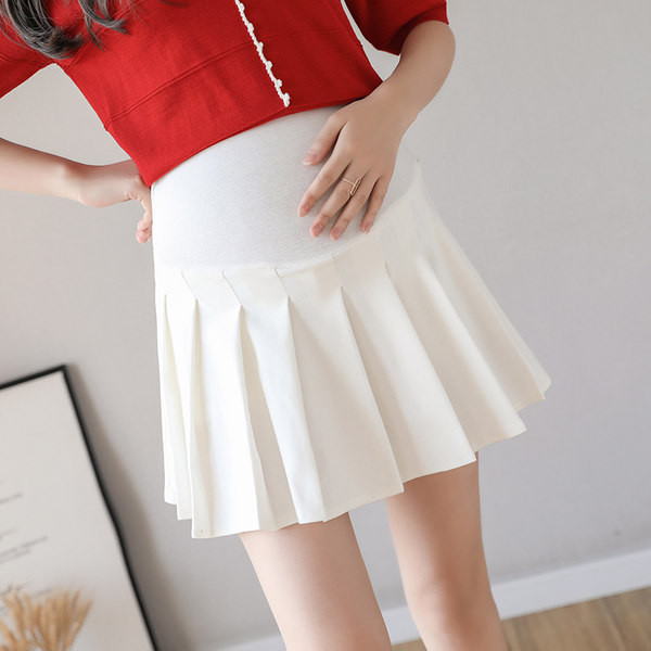 Ежедневна къса плисирана пола за бременни жени