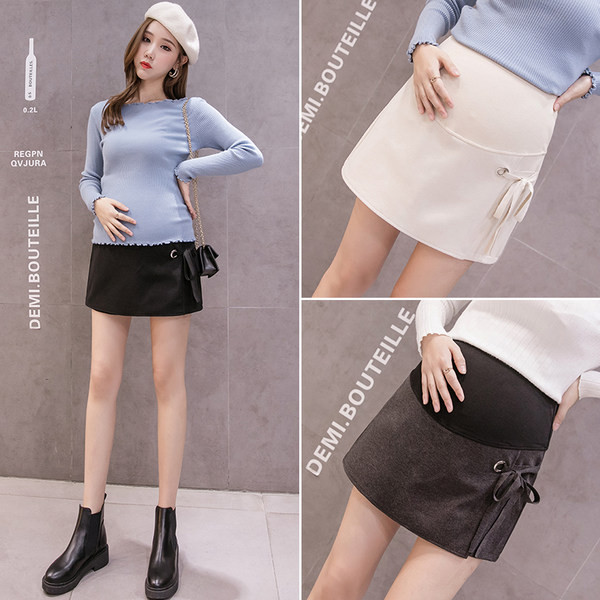 Пола-панталон за бременни с висока талия