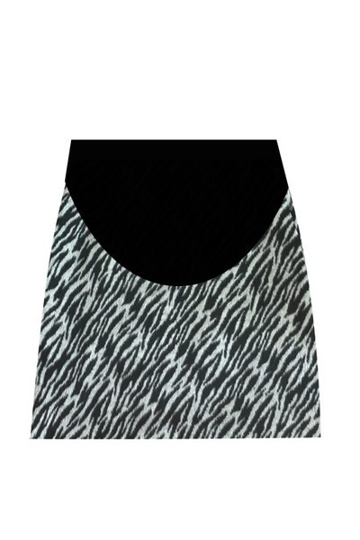 Стилна къса пола с животински принт за бременни 
