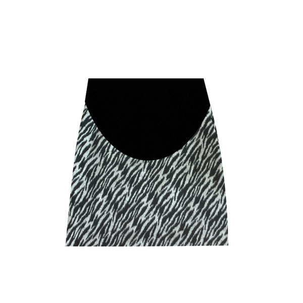 Стилна къса пола с животински принт за бременни 