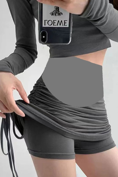 Къса пола с връзки за бременни