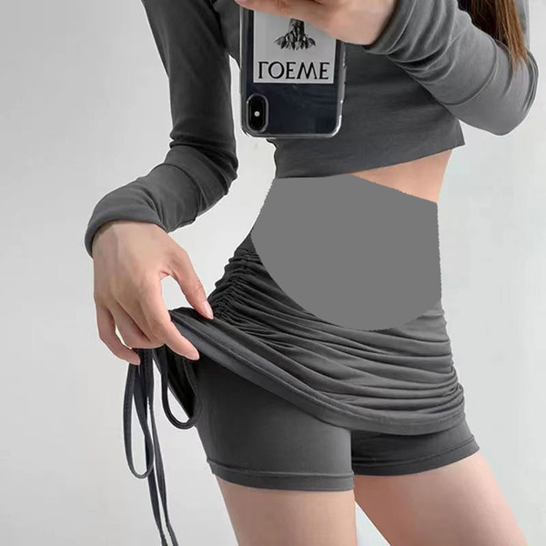 Къса пола с връзки за бременни