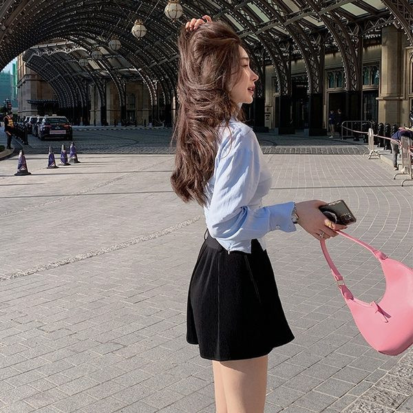 Къса  разкроена пола подходяща за бременни