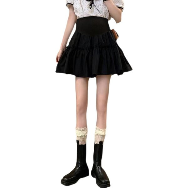 Ежедневна къса пола за бременни разкроен модел