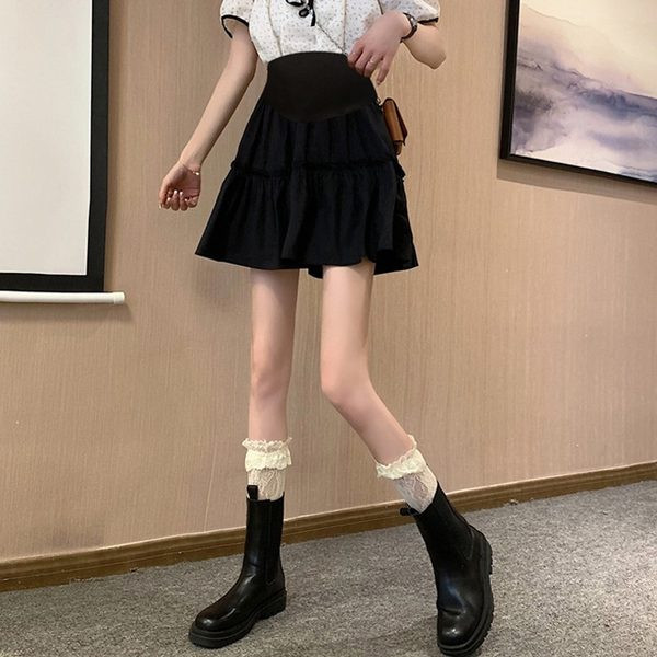 Ежедневна къса пола за бременни разкроен модел