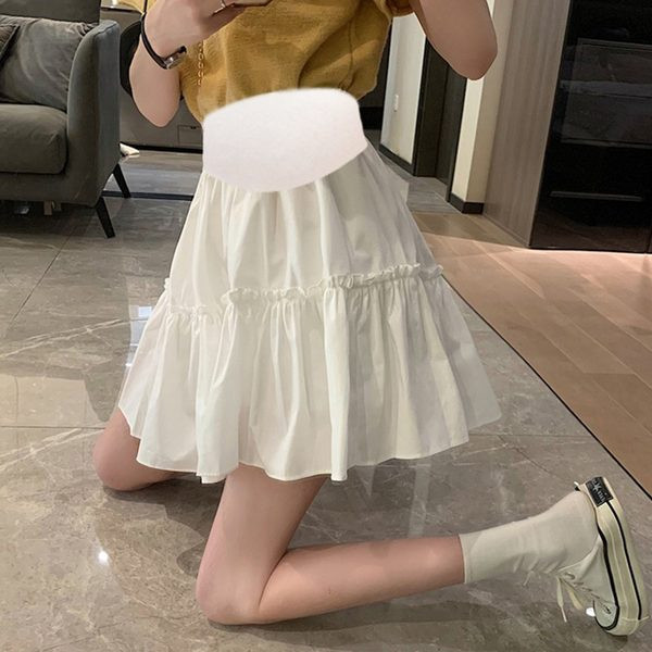 Ежедневна къса пола за бременни разкроен модел