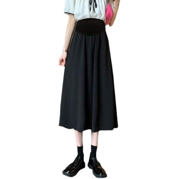 Ежедневна пола за бременни жени разкроен модел с средна дължина