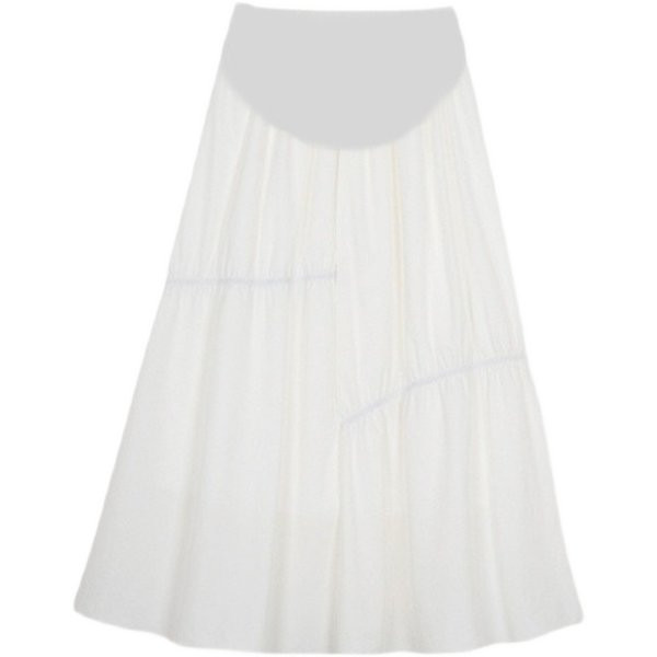 Разкроен модел пола със средна дължина подходяща за бременни