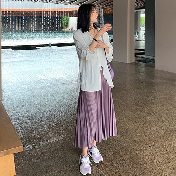 Модерна плисирана пола за  бременни