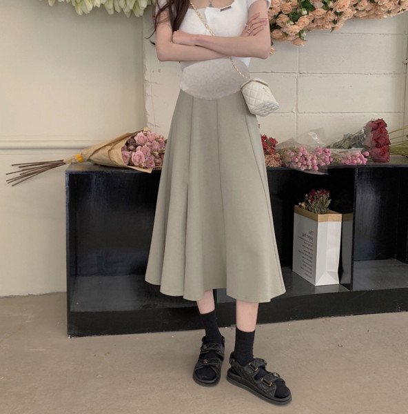 Ежедневна пола с цепка за бременни