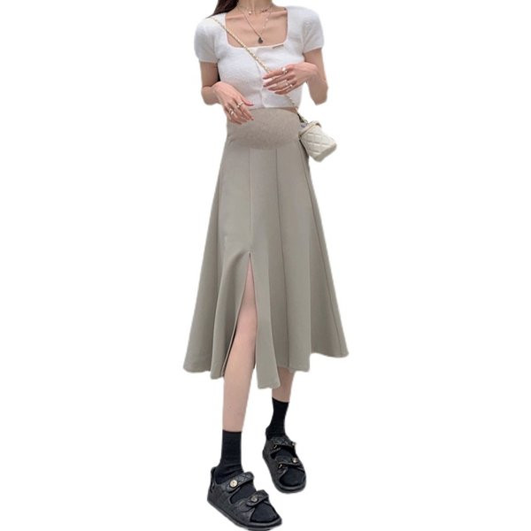 Ежедневна пола с цепка за бременни